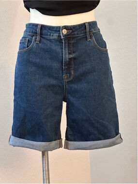 Women's Old Navy Blue High Rise Bermuda Shorts Size 12